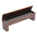 Bonker Storage Bench, Brown, Set of 2-Furniture - Benches-High Fashion Home