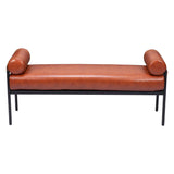 Barrow Bench, Brown-Furniture - Benches-High Fashion Home