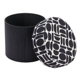 Boto Storage Ottoman, Black & White-Furniture-High Fashion Home