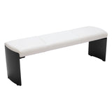 Mur Bench, White-Furniture - Benches-High Fashion Home