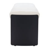 Mur Bench, White-Furniture - Benches-High Fashion Home
