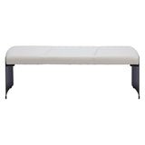 Mur Bench, White-Furniture - Benches-High Fashion Home