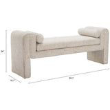 Astar Bench, Beige-Furniture - Benches-High Fashion Home