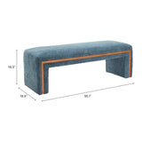 Scatola Bench, Blue-Furniture - Benches-High Fashion Home