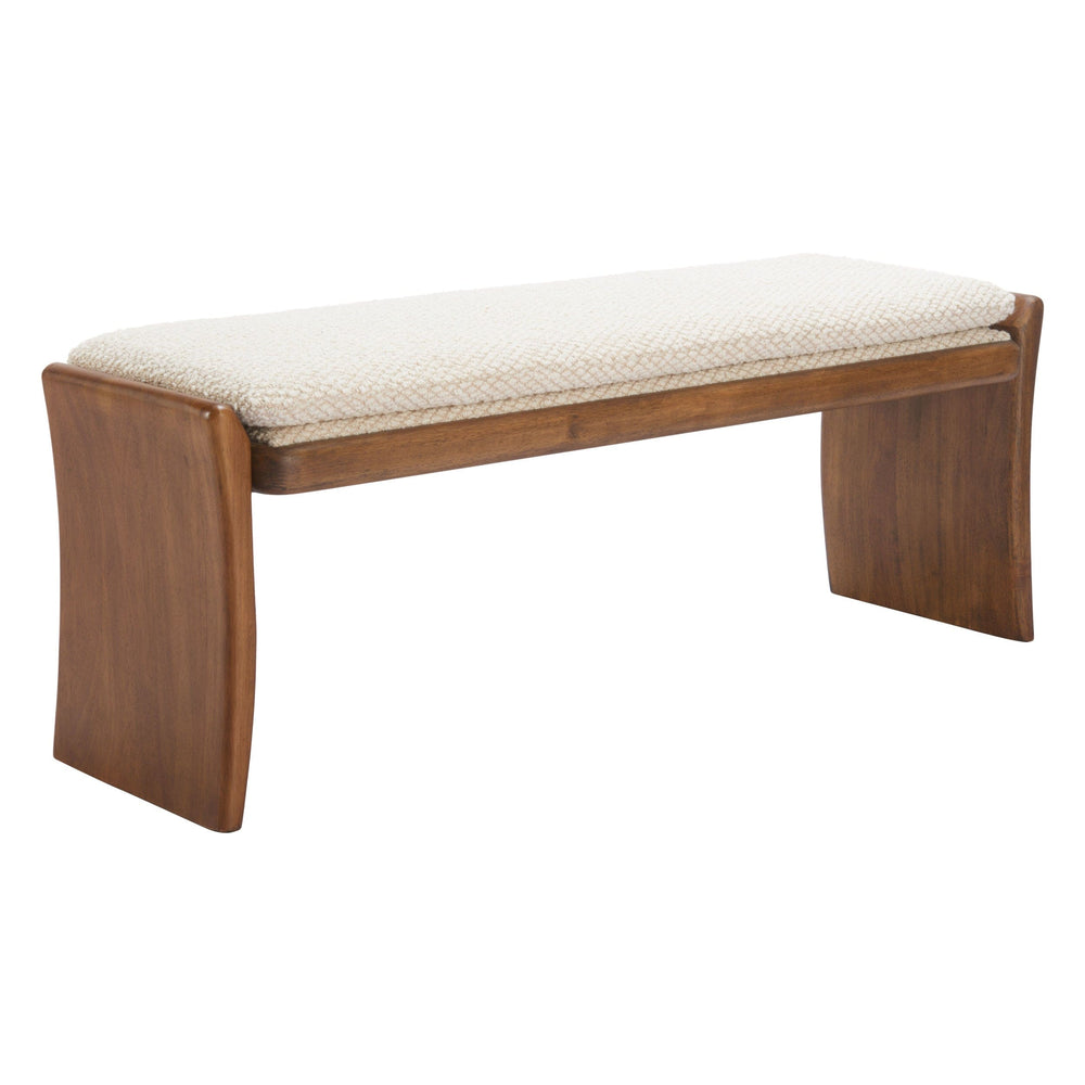 Lafa Bench, Beige-Furniture - Benches-High Fashion Home