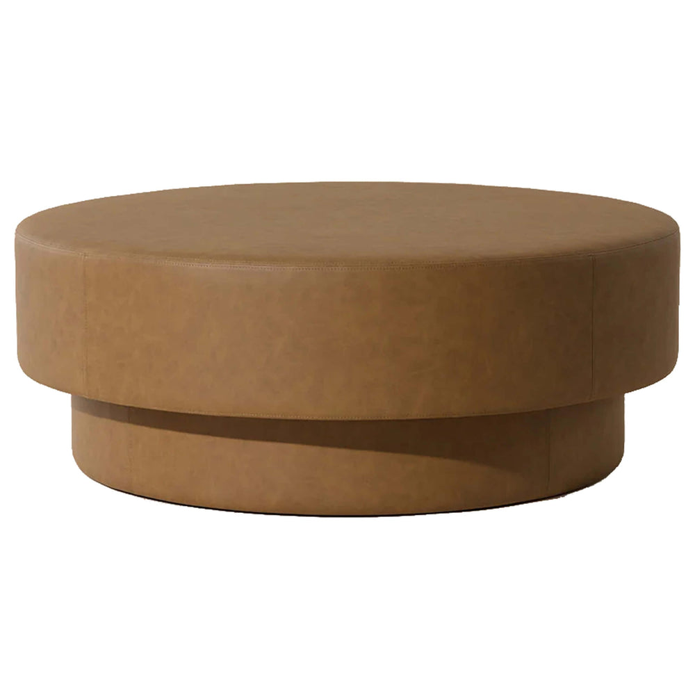 Arlo Ottoman, Milliken Cognac-Furniture - Chairs-High Fashion Home
