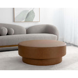 Arlo Ottoman, Milliken Cognac-Furniture - Chairs-High Fashion Home