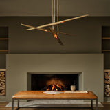 Concorde Chandelier, Natural Brass