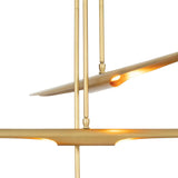 Concorde Chandelier, Natural Brass