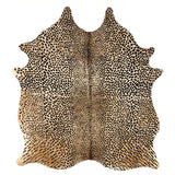 Leopard Printed Hide Rug, Brown & Black by Four Hands-Rugs1-High Fashion Home