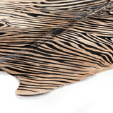 Zebra Printed Hide Rug, Natural-Rugs1-High Fashion Home
