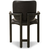 Madeira Leather Dining Armchair, Sonoma Black by Four Hands-Furniture - Dining-High Fashion Home