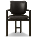 Madeira Leather Dining Armchair, Sonoma Black by Four Hands-Furniture - Dining-High Fashion Home