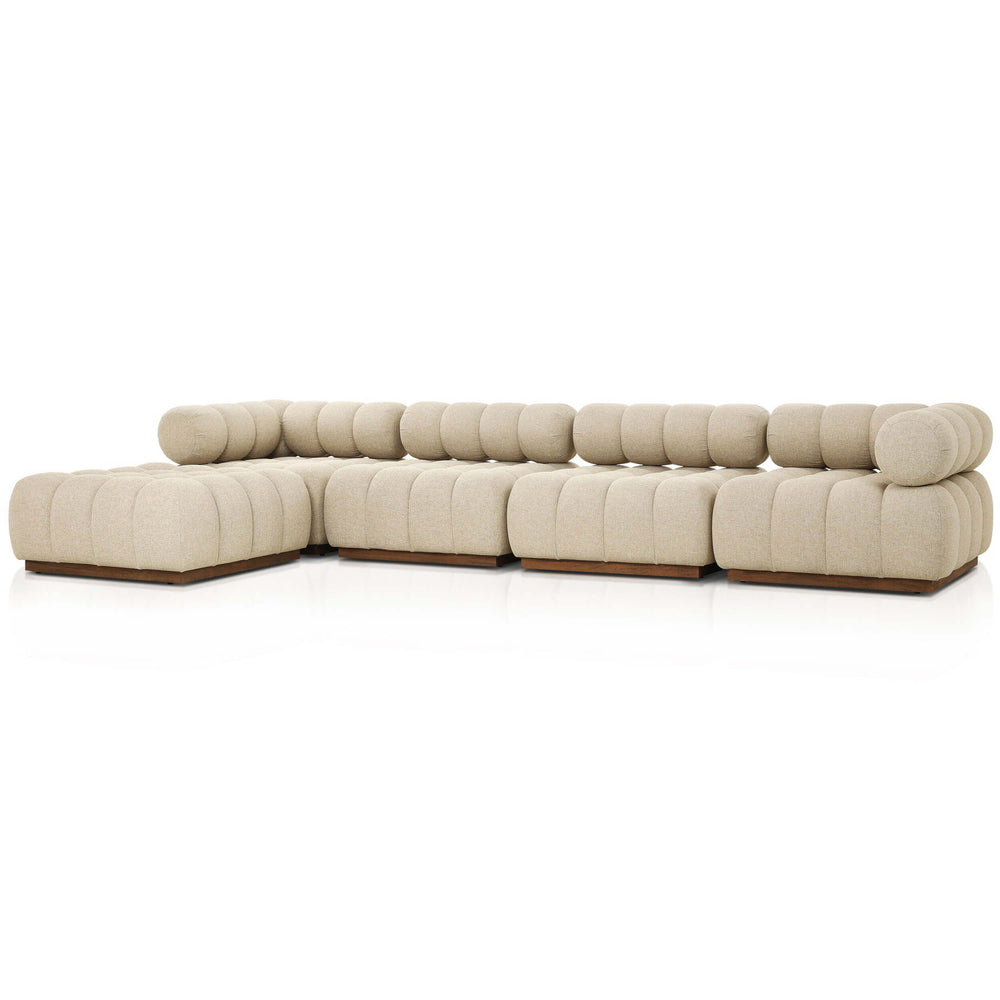 Roma 4 Piece Outdoor Sectional, Hayes Cream by Four Hands-Furniture - Sofas-High Fashion Home