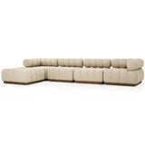 Roma 4 Piece Outdoor Sectional, Hayes Cream by Four Hands-Furniture - Sofas-High Fashion Home