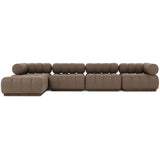 Roma 4 Piece Outdoor Sectional, Ellor Brown by Four Hands-Furniture - Sofas-High Fashion Home