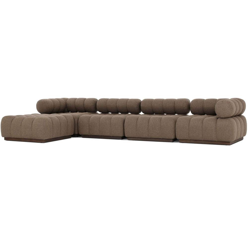 Roma 4 Piece Outdoor Sectional, Ellor Brown by Four Hands-Furniture - Sofas-High Fashion Home
