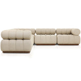 Roma 5 Piece Outdoor Sectional, Hayes Cream by Four Hands-Furniture - Sofas-High Fashion Home
