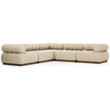 Roma 5 Piece Outdoor Sectional, Hayes Cream by Four Hands-Furniture - Sofas-High Fashion Home
