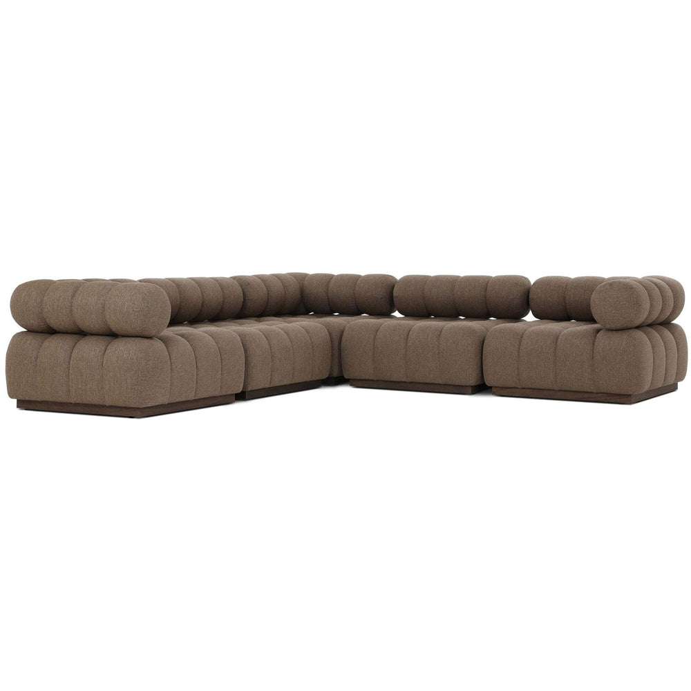 Roma 5 Piece Outdoor Sectional, Ellor Brown by Four Hands-Furniture - Sofas-High Fashion Home