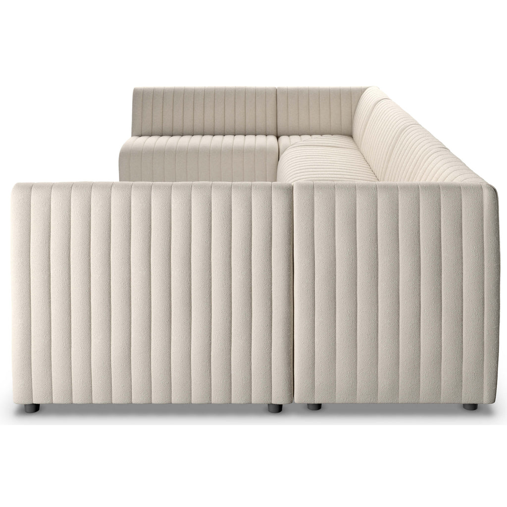 Augustine 120" Dining U-Shape Banquette, Capri Oatmeal by Four Hands ...