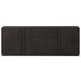 Leo Media Console, Smoked Black by Four Hands-Furniture - Storage-High Fashion Home