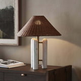 Medici Table Lamp, Brown Rattan by Four Hands-Lighting-High Fashion Home