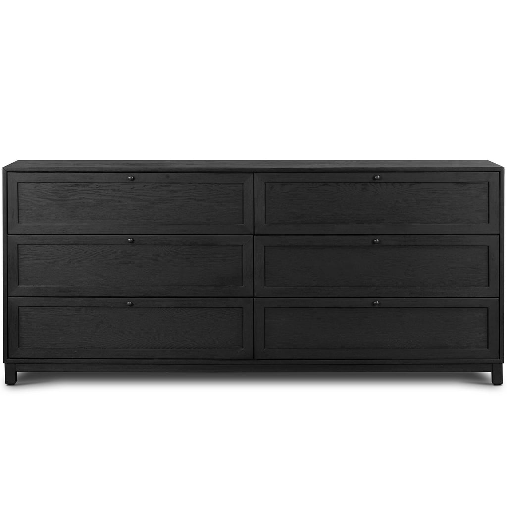 blue dress for baby girl Millie 6 Drawer Dresser, Drifted Matte Black by Four Hands – High Fashion  Home