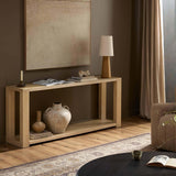 Thomas Console Table, Bleached Oak by Four Hands-Furniture - Accent Tables-High Fashion Home