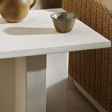 Terrell Outdoor End Table, Matte White by Four Hands-Furniture - Accent Tables-High Fashion Home