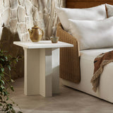 Terrell Outdoor End Table, Matte White by Four Hands-Furniture - Accent Tables-High Fashion Home