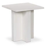 Terrell Outdoor End Table, Matte White by Four Hands-Furniture - Accent Tables-High Fashion Home