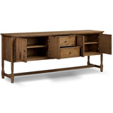 Bari Sideboard, Weathered Oak by Amber Lewis x Four Hands-Furniture - Storage-High Fashion Home