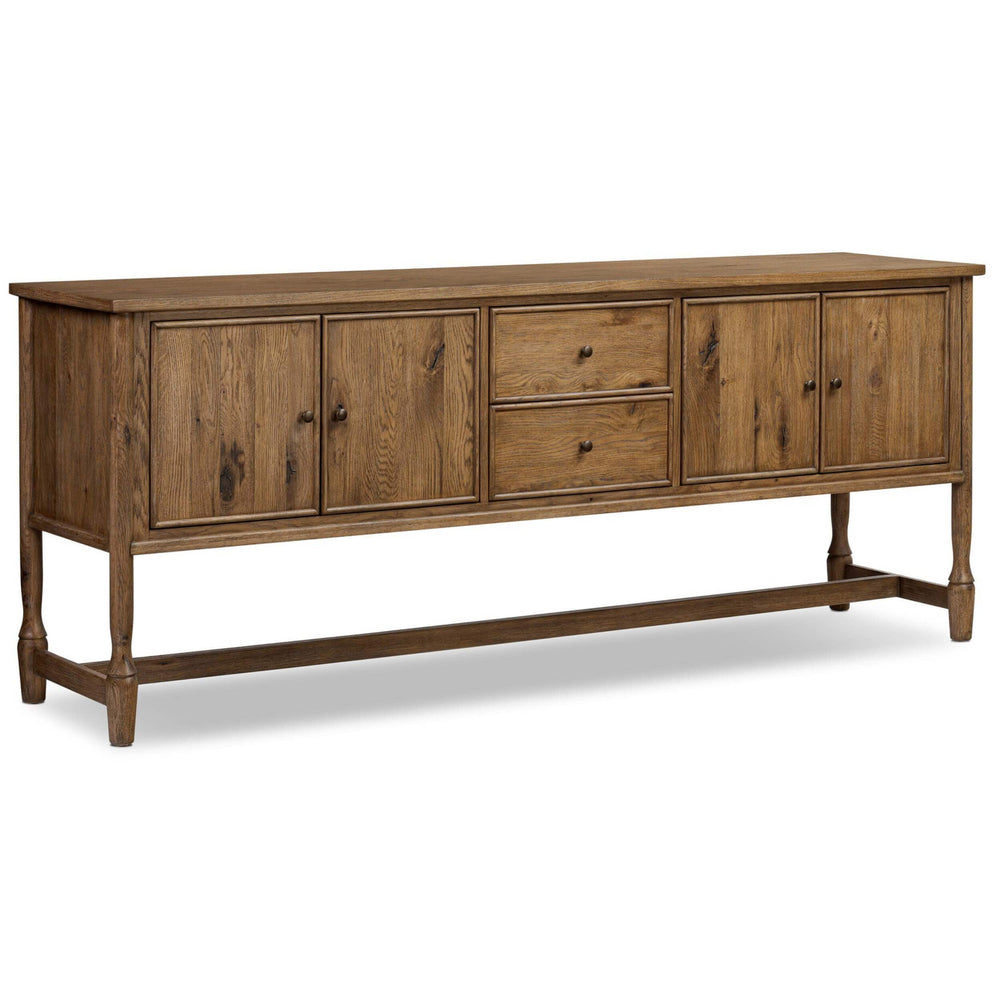 Bari Sideboard, Weathered Oak by Amber Lewis x Four Hands-Furniture - Storage-High Fashion Home