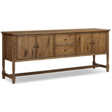 Bari Sideboard, Weathered Oak by Amber Lewis x Four Hands-Furniture - Storage-High Fashion Home