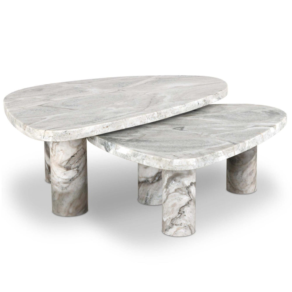 Zion Nesting Coffee Table, Sage Onyx by Four Hands-Furniture - Accent Tables-High Fashion Home