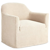 Lowell Slipcover Swivel Chair, Broadway Dune by Amber Lewis x Four Hands-Furniture - Chair-High Fashion Home