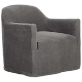 Lowell Slipcover Swivel Chair, Broadway Denim by Amber Lewis x Four Hands-Furniture - Chair-High Fashion Home