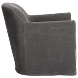 Lowell Slipcover Swivel Chair, Broadway Denim by Amber Lewis x Four Hands-Furniture - Chair-High Fashion Home