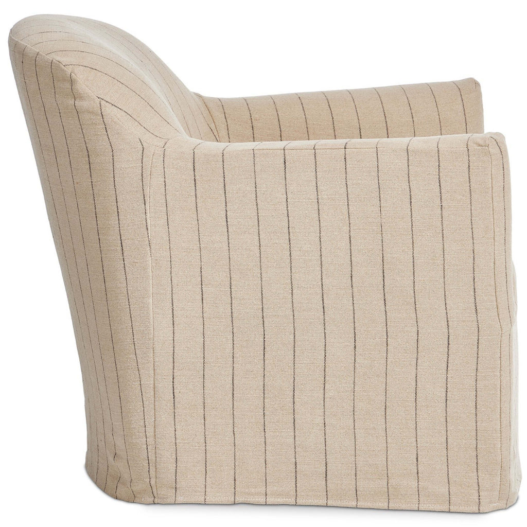 Lowell Slipcover Swivel Chair in Lavon Flint | Modern Swivel Chair
