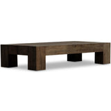 Abaso Rectangular Coffee Table, Rustic Ebony-Furniture - Accent Tables-High Fashion Home