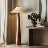 Romani Floor Lamp, Cream Slub Linen by Four Hands-Lighting-High Fashion Home