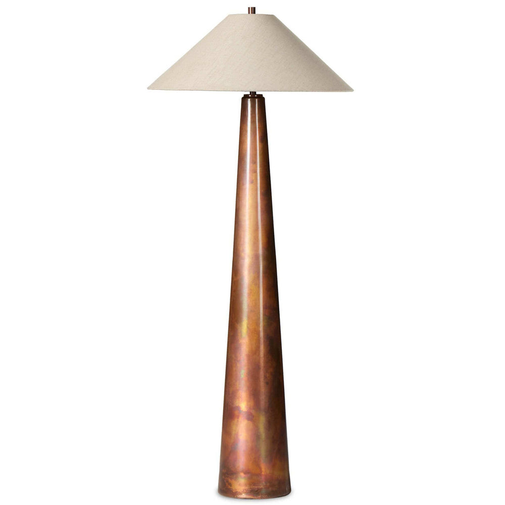 Romani Floor Lamp, Cream Slub Linen by Four Hands-Lighting-High Fashion Home