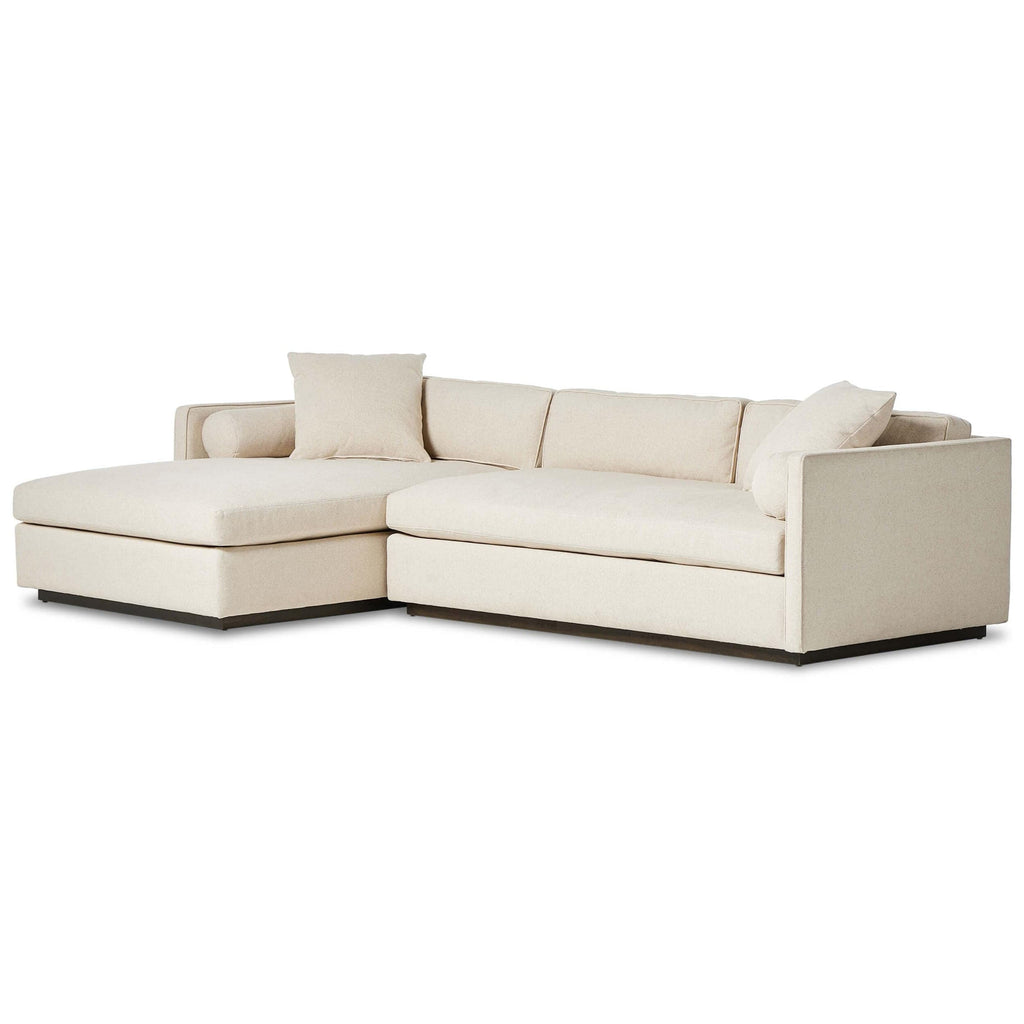 Sawyer Piece Chaise Sectional, Antwerp Natural by Four Hands