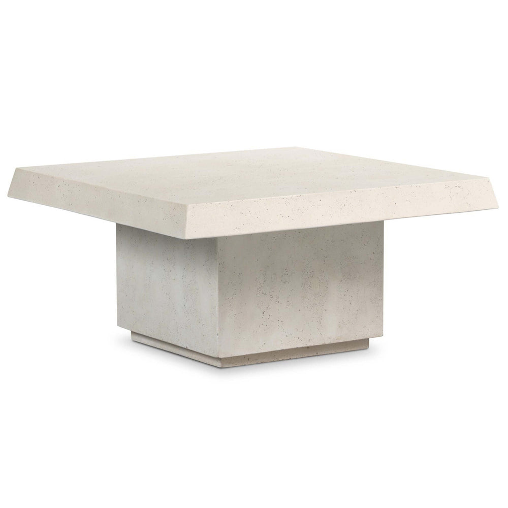 Avila Outdoor Coffee Table, Aged White by Amber Lewis x Four Hands-Furniture - Outdoor-High Fashion Home