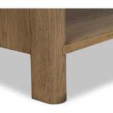 Noeline Wide Bookcase, Worn Oak-Furniture - Storage-High Fashion Home