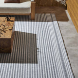 Selena Outdoor Rug, Blue Stripe by Four Hands-Rugs1-High Fashion Home