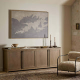 Adley Sideboard, Weathered Washed Oak by Four Hands-Furniture - Storage-High Fashion Home