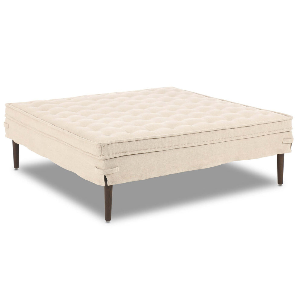 Cole Large Ottoman, Broadway Dune by Amber Lewis x Four Hands-Furniture - Benches-High Fashion Home