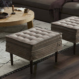 Cole Small Ottoman, Rodin Bark by Amber Lewis x Four Hands-Furniture - Benches-High Fashion Home